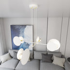 Hanglamp staal modern Idea wit met gouden accenten, 4 lichts E27 – 96 x 100 cm