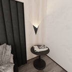 Wandlamp gepoedercoat staal minimalistisch zwart 19 x 30 cm, voor trap, gang en entree
