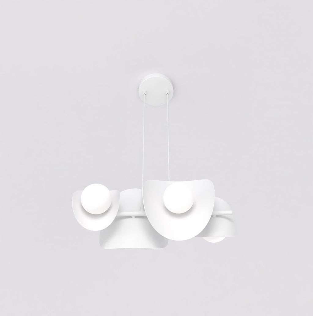 Hanglamp gepoedercoat staal modern Elementi 4 wit, 4 lichtpunten G9, 54 x 23 x 120 cm, eettafel en keukeneiland