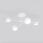 Plafondlamp gepoedercoat staal modern Holon wit, 4 fittingen – 64 x 64 x 23 cm voor woonkamer of hal