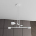 Hanglamp gepoedercoat staal Scandinavisch wit 70 x 100 cm, voor eettafel, keuken en woonkamer