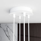 Hanglamp gepoedercoat staal Scandinavisch wit 70 x 100 cm, voor eettafel, keuken en woonkamer