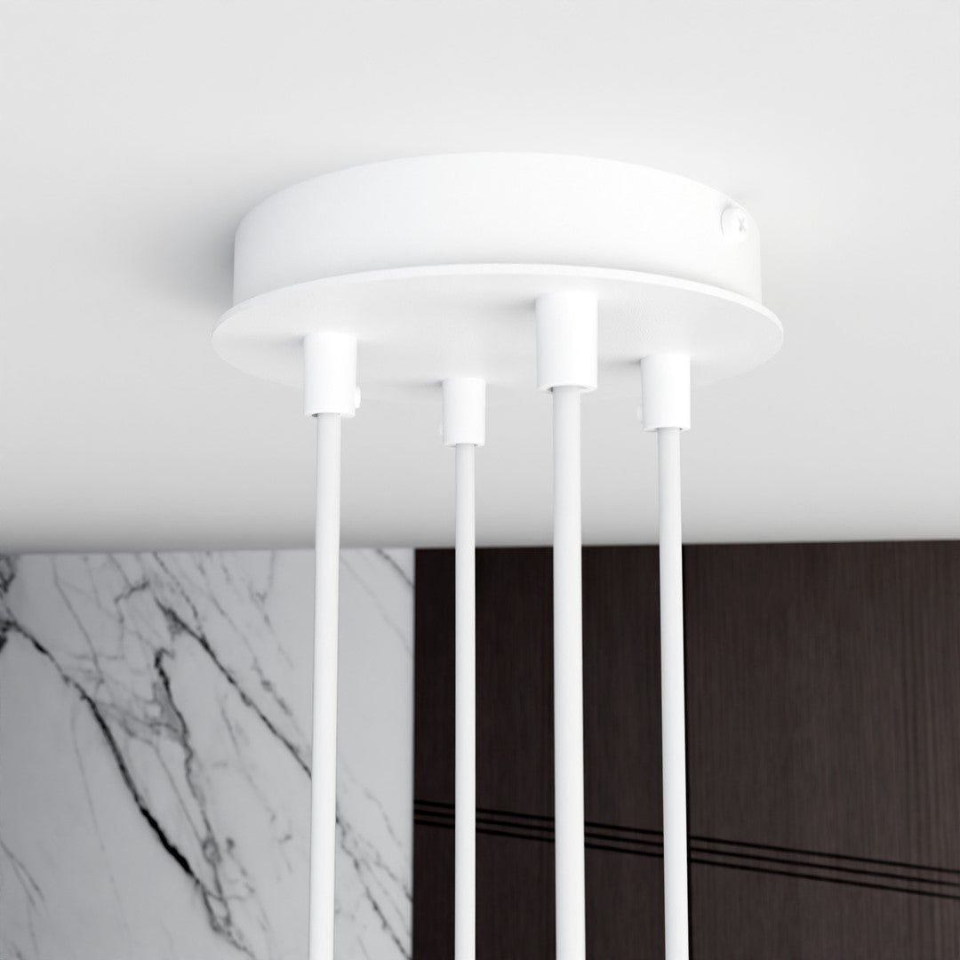 Hanglamp gepoedercoat staal Scandinavisch wit 70 x 100 cm, voor eettafel, keuken en woonkamer