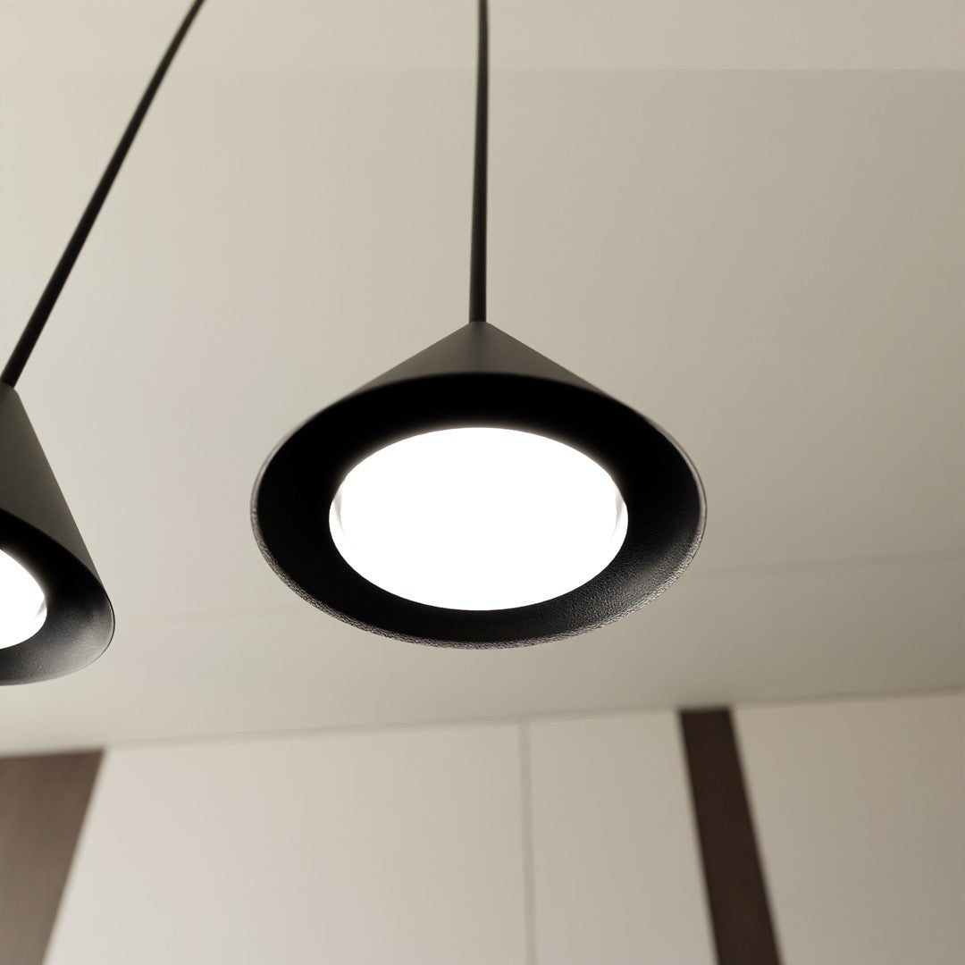 Hanglamp 4 lichts gepoedercoat staal minimalistisch zwart, 90 x 100 cm, voor woonkamer en eetkamer
