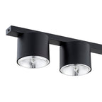 Plafondlamp gepoedercoat staal minimalistisch Nano zwart, 4 lichtpunten – 90 cm