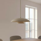 Hanglamp gepoedercoat staal Babel Scandinavisch beige Ø 30 cm, voor eettafel en keukeneiland