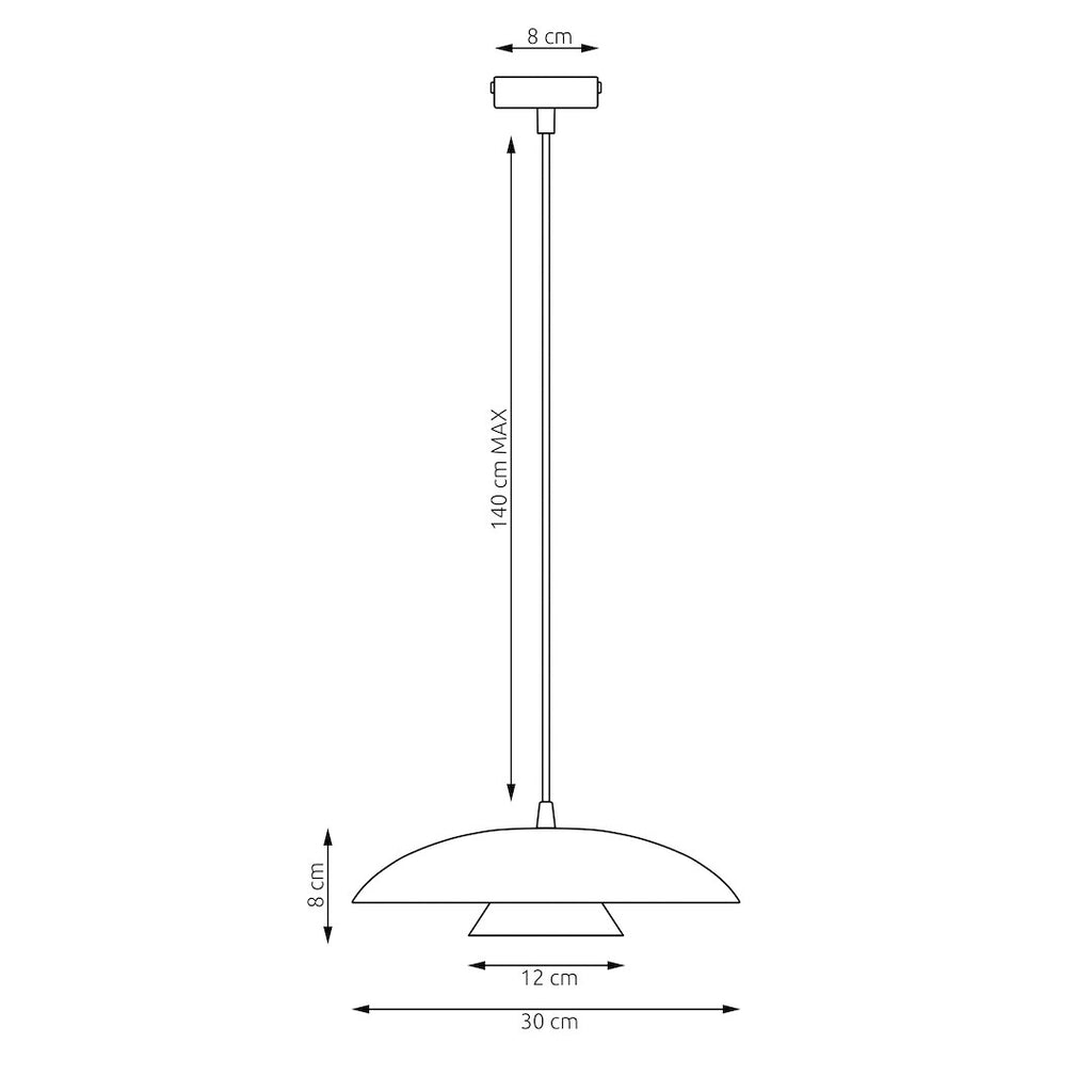 Hanglamp gepoedercoat staal Babel Scandinavisch beige Ø 30 cm, voor eettafel en keukeneiland