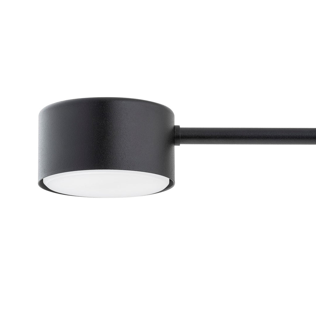 Hanglamp gepoedercoat staal Scandinavisch zwart, 4 lichtpunten, breedte 70 cm, voor eettafel of woonkamer