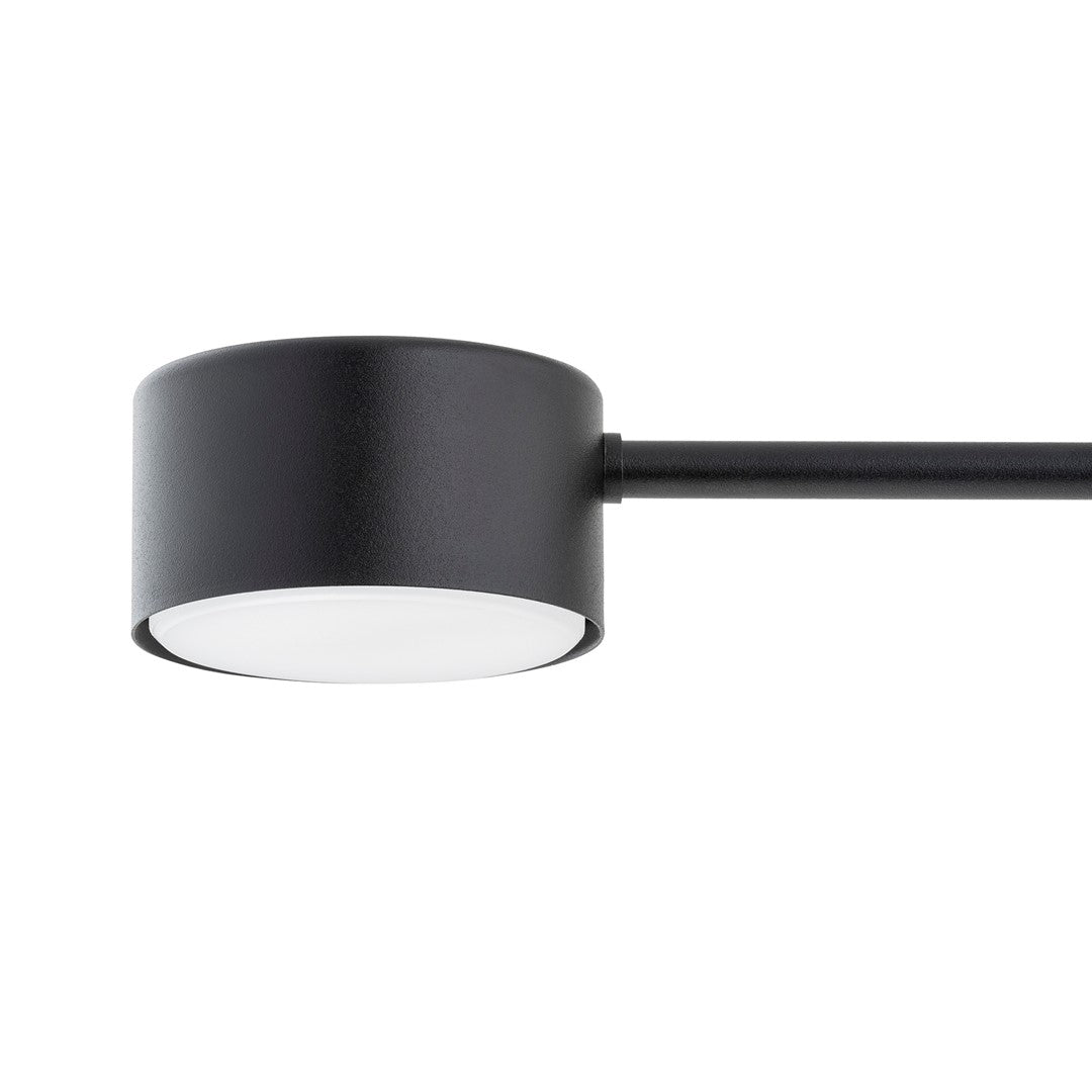 Hanglamp gepoedercoat staal Scandinavisch zwart, 4 lichtpunten, breedte 70 cm, voor eettafel of woonkamer