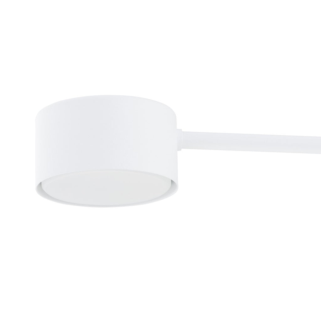 Hanglamp gepoedercoat staal Scandinavisch wit 70 x 100 cm, voor eettafel, keuken en woonkamer