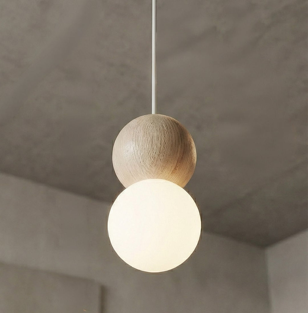 Hanglamp gepoedercoat staal en hout, Scandinavisch Loop, wit, 4 fittingen G9, kap Ø 10 cm, voor eettafel of keukeneiland