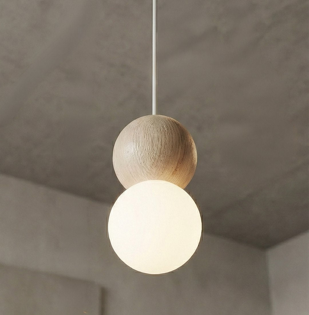 Hanglamp gepoedercoat staal en hout, Scandinavisch Loop, wit, 4 fittingen G9, kap Ø 10 cm, voor eettafel of keukeneiland