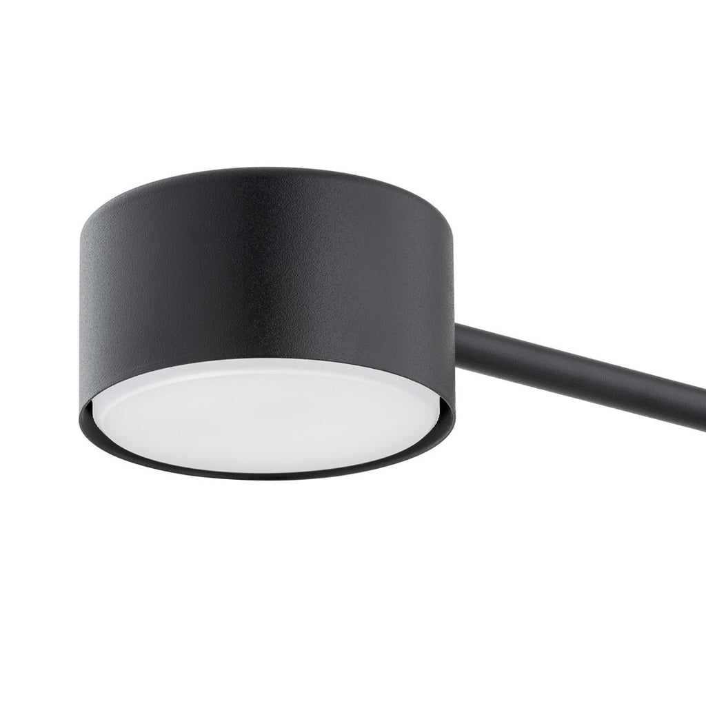 Hanglamp gepoedercoat staal Scandinavisch zwart, 4 lichtpunten, breedte 70 cm, voor eettafel of woonkamer