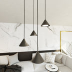 Hanglamp staal minimalistisch Elit 4 zwart, 4 lichts met GX53-fittingen, Ø 30 cm, hoogte verstelbaar