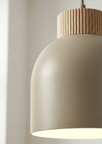 Hanglamp 5 lichts gepoedercoat staal en hout Kru Scandinavisch, beige, hoogte verstelbaar, spider-ophanging