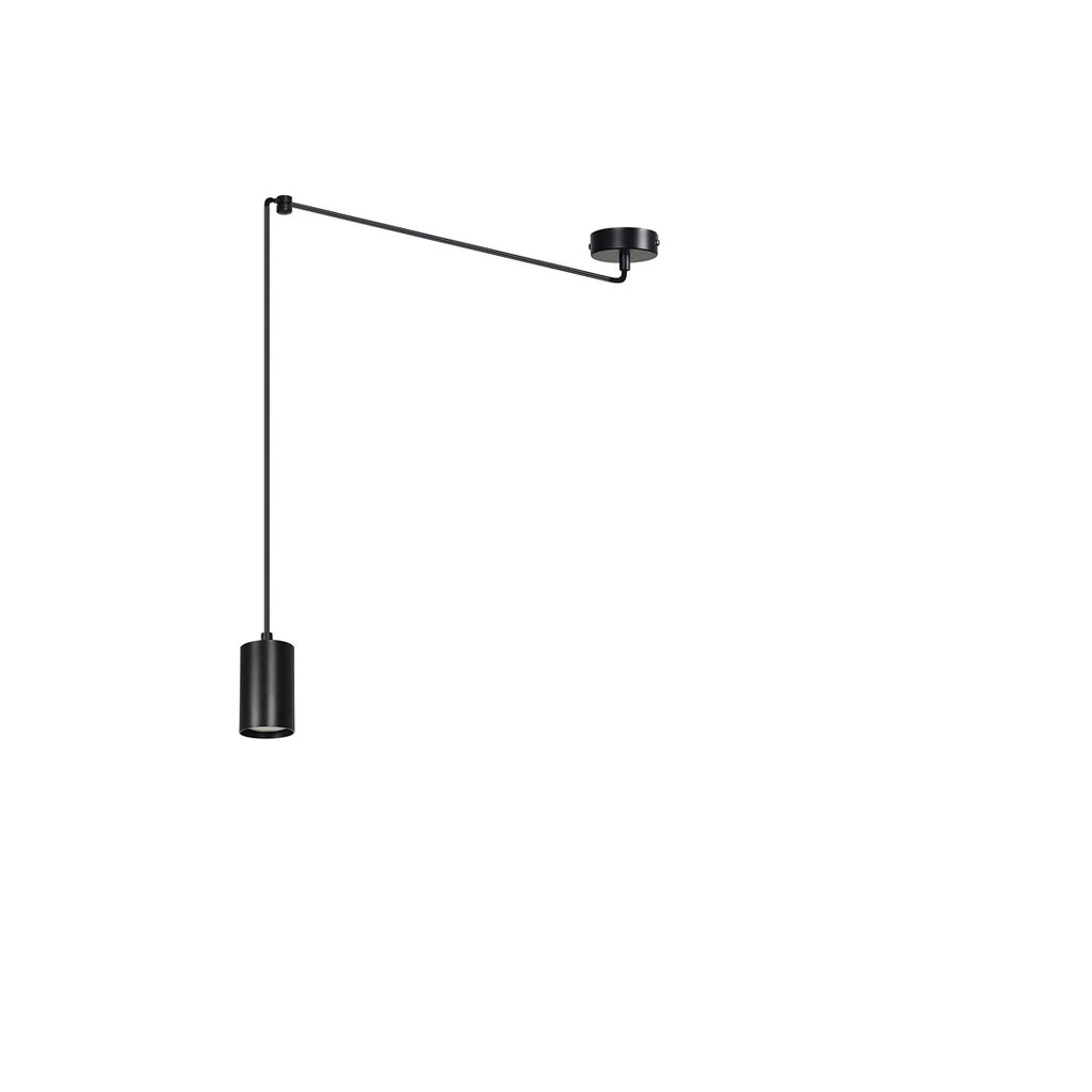 Hanglamp gepoedercoat staal Traker modern zwart, spider-ontwerp met verstelbare hoogte, 1 fitting
