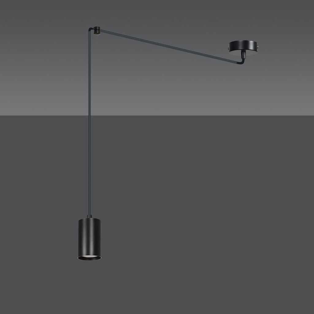 Hanglamp gepoedercoat staal Traker modern zwart, spider-ontwerp met verstelbare hoogte, 1 fitting