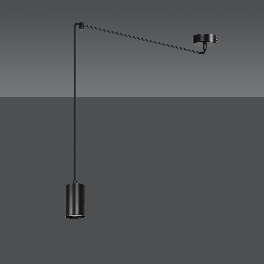Hanglamp gepoedercoat staal Traker modern zwart, spider-ontwerp met verstelbare hoogte, 1 fitting