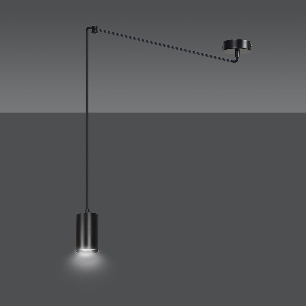 Hanglamp gepoedercoat staal Traker modern zwart, spider-ontwerp met verstelbare hoogte, 1 fitting