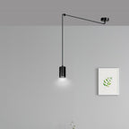 Hanglamp gepoedercoat staal Traker modern zwart, spider-ontwerp met verstelbare hoogte, 1 fitting