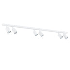 Plafondlamp gepoedercoat staal Flash minimalistisch wit, 116 x 4 x 2 cm met 6 GU10-fittingen