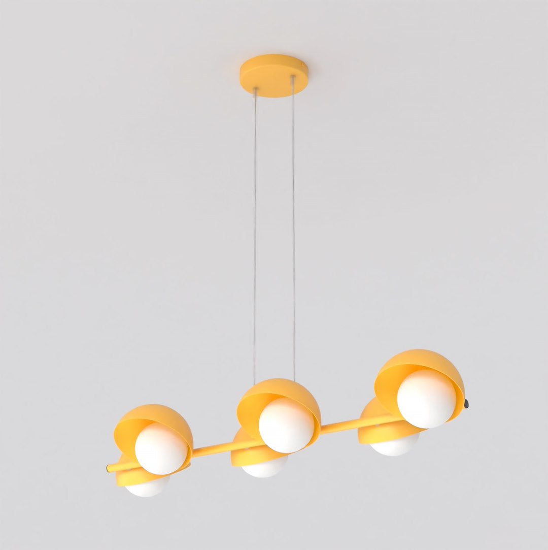 Hanglamp gepoedercoat staal Scandinavisch Boom oranje 88 x 32 cm, 6 lichtpunten, verstelbaar, eettafel