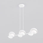 Hanglamp staal Boom Scandinavisch wit 88 x 32 x 120 cm, 6 fittingen, voor boven eettafel of kookeiland