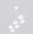 Hanglamp staal Boom Scandinavisch wit 88 x 32 x 120 cm, 6 fittingen, voor boven eettafel of kookeiland