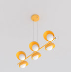 Hanglamp gepoedercoat staal Scandinavisch Boom oranje 88 x 32 cm, 6 lichtpunten, verstelbaar, eettafel