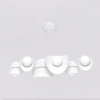 Hanglamp staal modern Elementi 6 lichts, wit – 87 x 23 cm, hoogte verstelbaar, eettafel en kookeiland