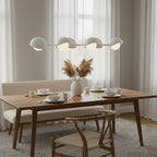 Hanglamp staal Boom Scandinavisch wit 88 x 32 x 120 cm, 6 fittingen, voor boven eettafel of kookeiland