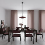 Hanglamp gepoedercoat staal Babel Scandinavisch, bordeauxrood met zwart, Ø 30 cm, eettafel en keukeneiland