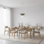 Hanglamp gepoedercoat staal en glas, Scandinavisch Nagoya, beige en wit, 41 x 41 cm, voor eettafel en slaapkamer