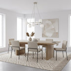 Hanglamp gepoedercoat staal en glas Azura, beige met witte glazen kappen, 6 lichtpunten, Ø 75 cm, glamour