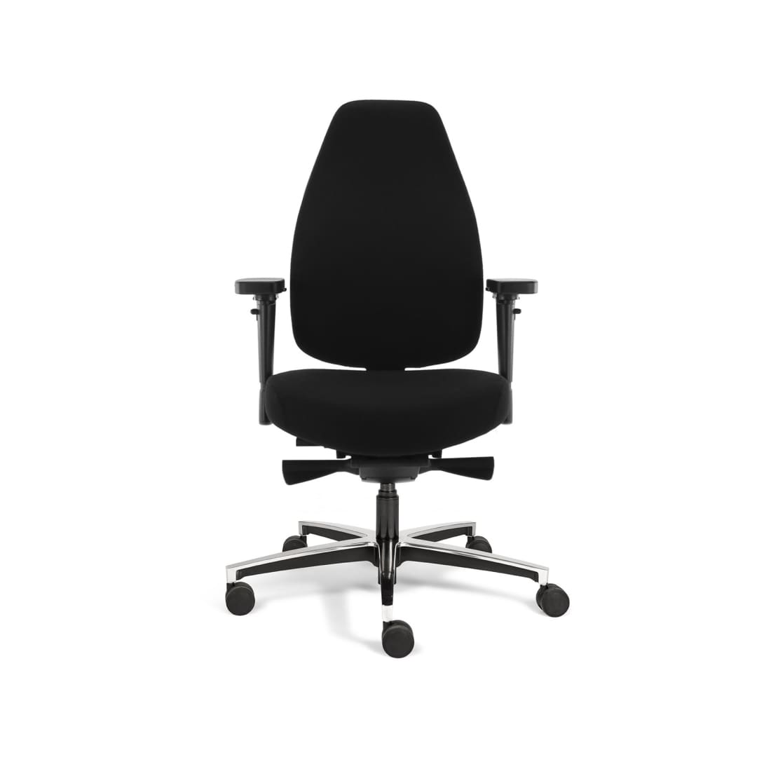 Bureaustoel ergonomisch Mirage-stoffering zwart Therapod X Standaard, 3D-armleggers en schuifzitting