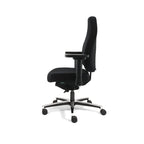 Bureaustoel ergonomisch Mirage-stoffering zwart Therapod X Standaard, 3D-armleggers en schuifzitting