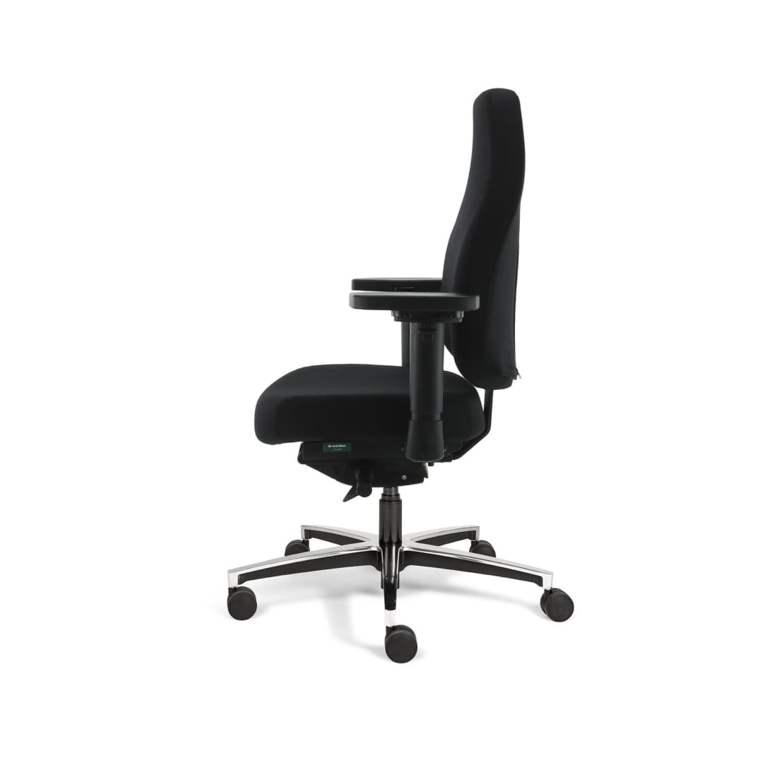 Bureaustoel ergonomisch Mirage-stoffering zwart Therapod X Standaard, 3D-armleggers en schuifzitting