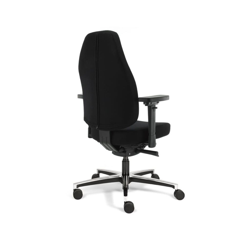 Bureaustoel ergonomisch Mirage-stoffering zwart Therapod X Standaard, 3D-armleggers en schuifzitting