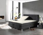 Splittopper hoeslaken katoen percal crème 160 x 220 cm, voor splittoppers tot 10 cm dik