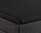 Hoeslaken splittopper katoen percal zwart 180 x 210 cm, split 90 cm, met rondom elastiek voor topmatras
