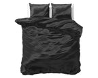 Dekbedovertrek micropercal satijn Beauty Skin Care zwart 240 x 220 cm, met 2 kussenslopen 60 x 70 cm