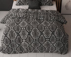 Dekbedovertrek micropercal katoen Riley antraciet 240 x 220 cm, met kussenslopen 60 x 70 cm voor de slaapkamer