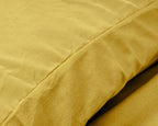 Dekbedovertrek fluweel polyester effen goud 200 x 220 cm, met kussenslopen 60 x 70 cm