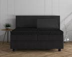 Splittopper hoeslaken dubbel jersey stretchkatoen grijs 160 x 200/220 cm, hoekhoogte 20 cm, voor split-toppers