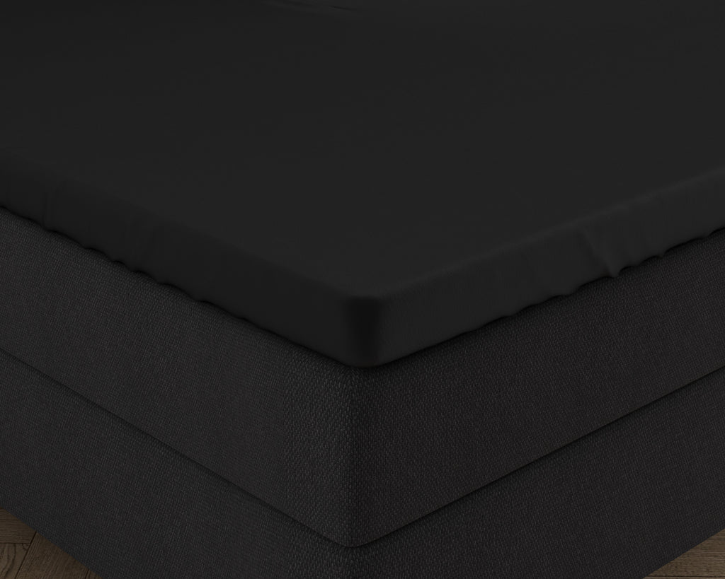 Splittopper hoeslaken dubbel jersey stretchkatoen grijs 160 x 200/220 cm, hoekhoogte 20 cm, voor split-toppers