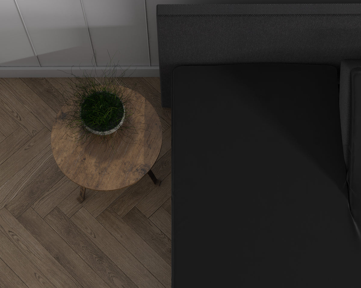Splittopper hoeslaken dubbel jersey stretchkatoen grijs 160 x 200/220 cm, hoekhoogte 20 cm, voor split-toppers