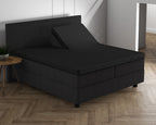 Splittopper hoeslaken dubbel jersey stretchkatoen grijs 160 x 200/220 cm, hoekhoogte 20 cm, voor split-toppers