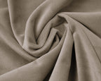 Hoeslaken fluweel polyester taupe/grijs 90 x 200 cm, soft-stretch met hoekhoogte 30 cm