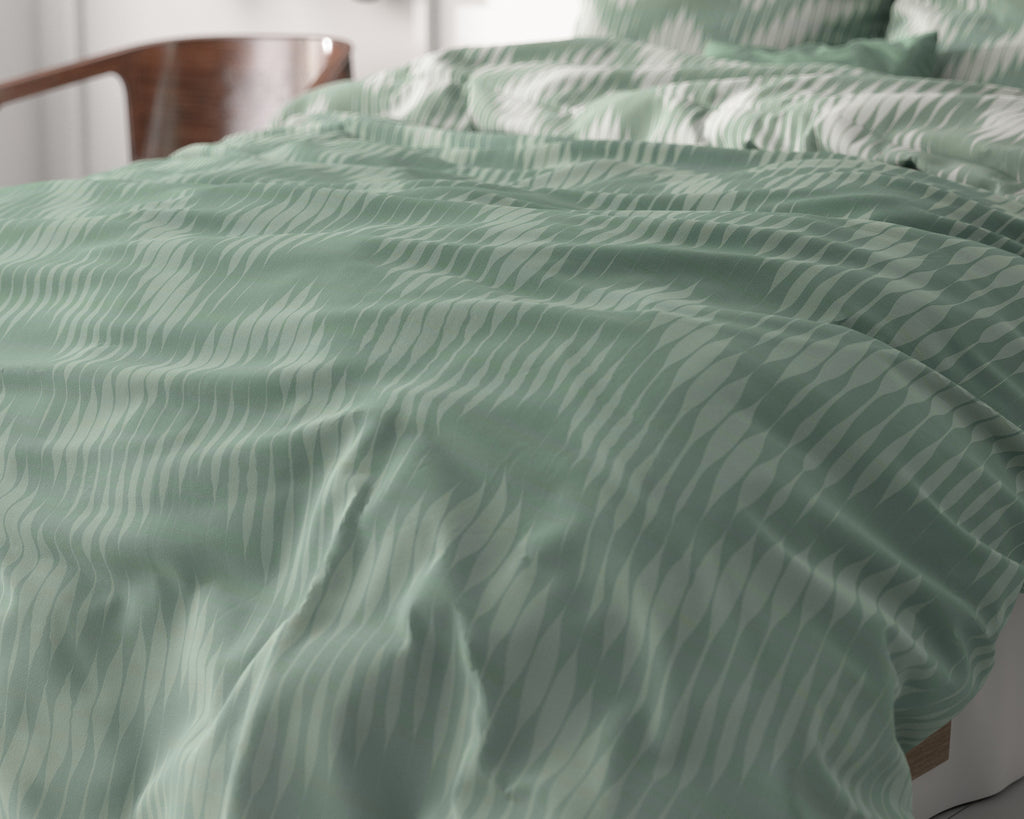 Dekbedovertrek micropercal Wavey Shades 140 x 220 cm, met 2 kussenslopen 60 x 70 cm