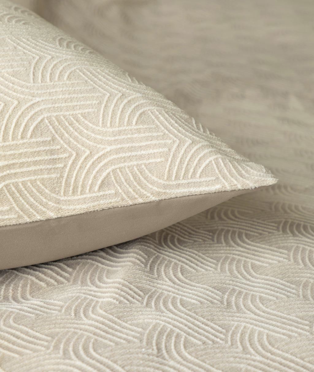 Dekbedovertrek microfiber Flanel Art beige 240 x 220 cm voor de slaapkamer
